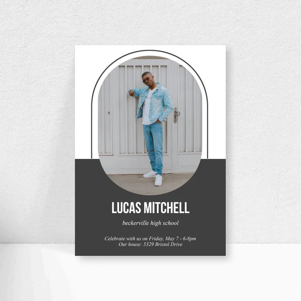 5x7 Single Sided Flat Card - GRAD (Oval Grad-2)