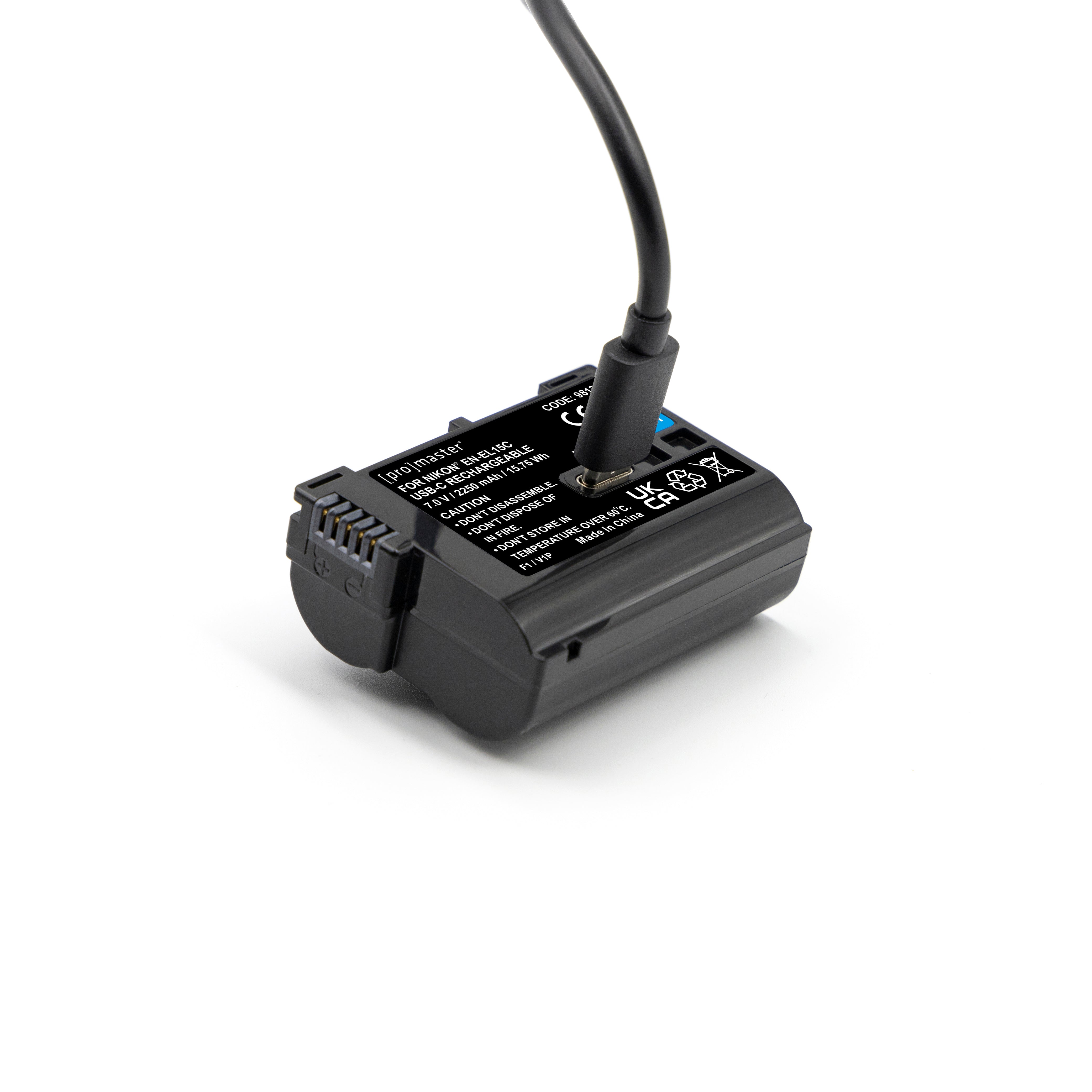 Promaster Nikon EN-EL15C Battery with USB-C Charging (7.0V/2250M) - Compatible with Z6 III, Z8, Zf