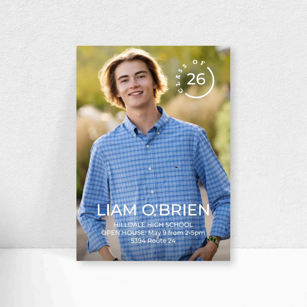 5x7 Single Sided Flat Card - GRAD (Class of Badge-1)