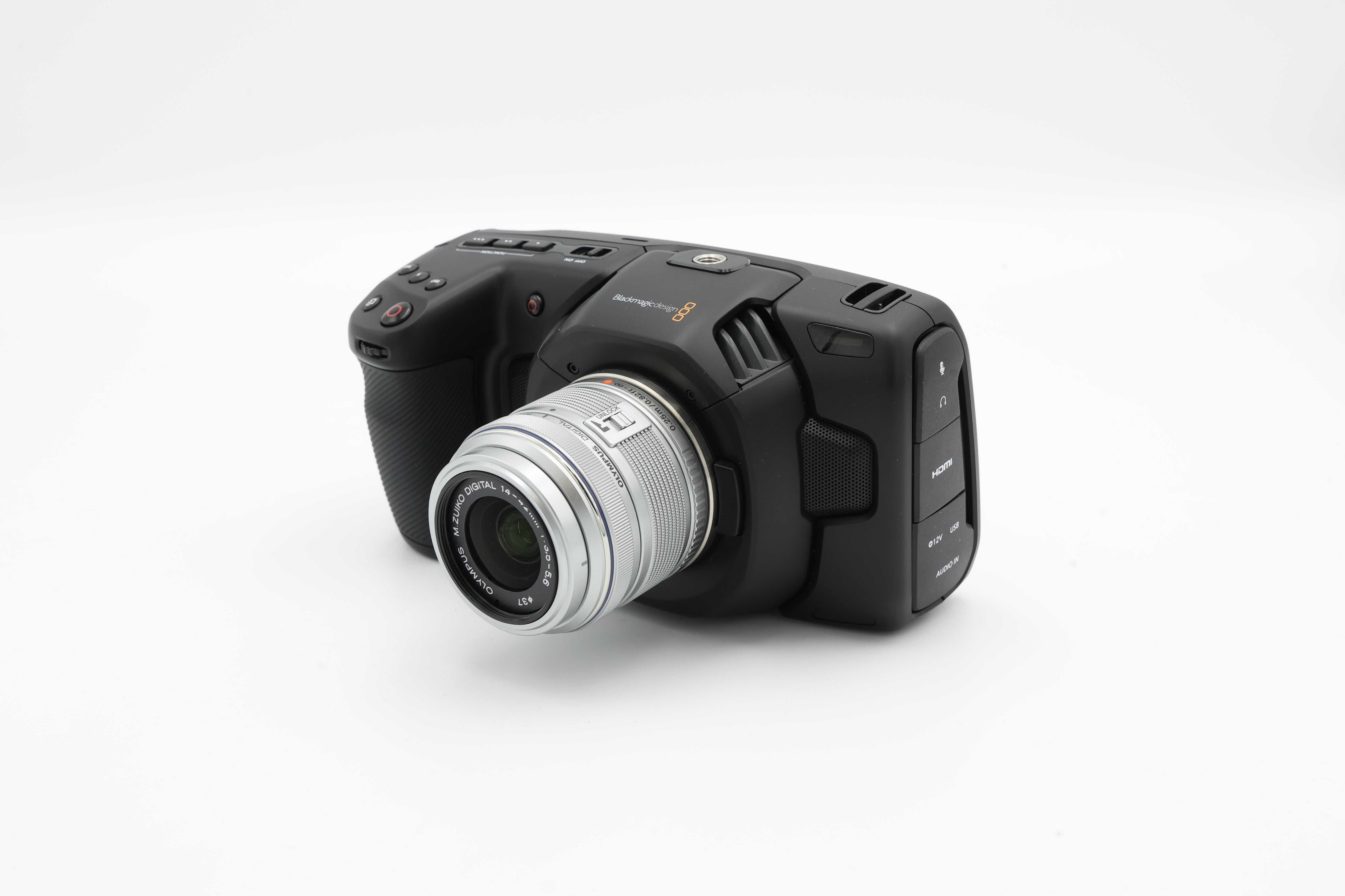 USED Blackmagic Pocket Cinema Camera 4k with OM 14-42mm & 40-150mm Lens (#201810001, ABHF77044 & ABJI46245)