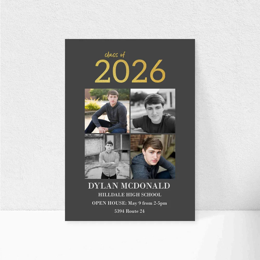 5x7 Single Sided Flat Card - GRAD (Golden Class Of-1)