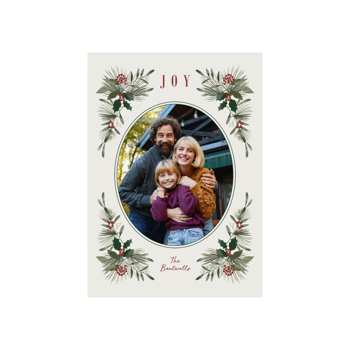 Holiday Greeting Cards - Evergreen Frame