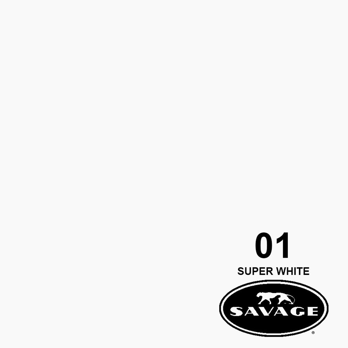 Savage Seamless Backdrop Paper Super White 107" x 36 Foot Roll w/Leader Bar