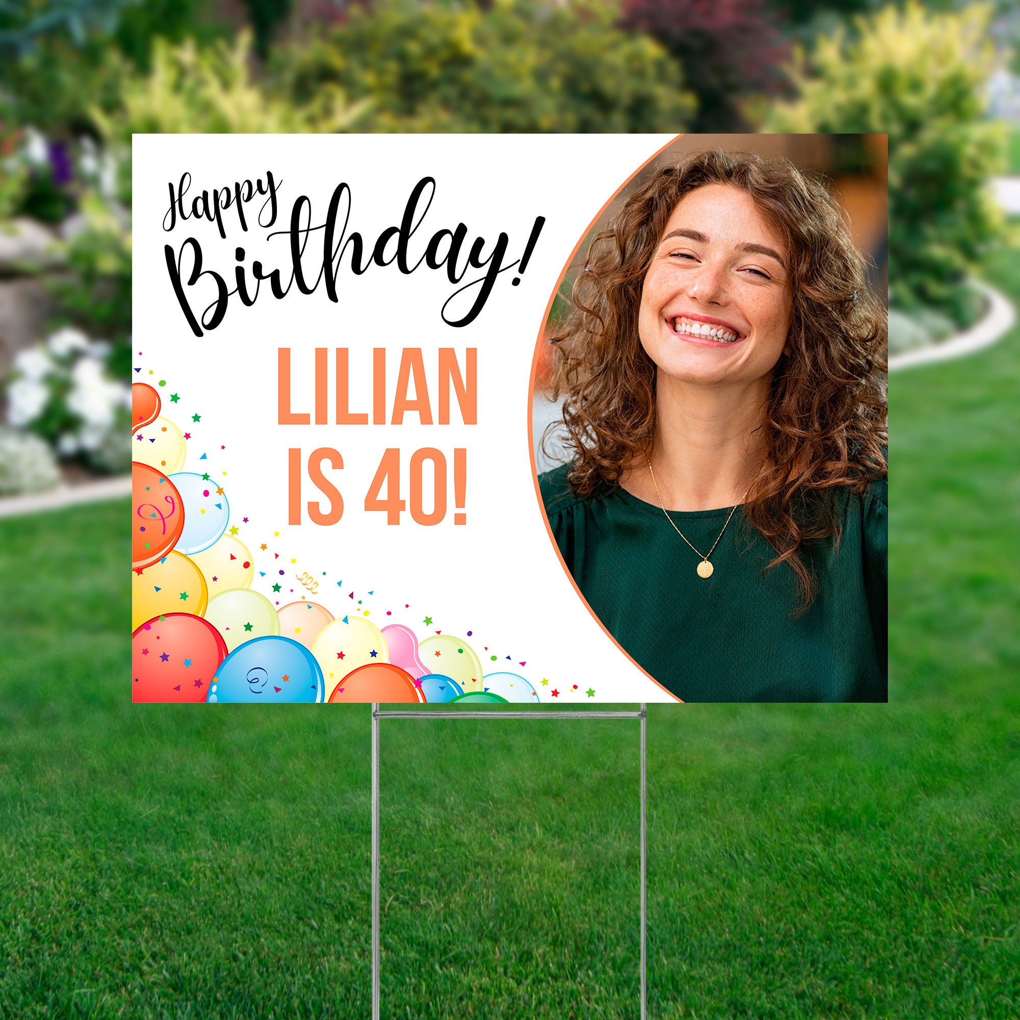 Yard Sign 24x18 (Birthday Balloons)