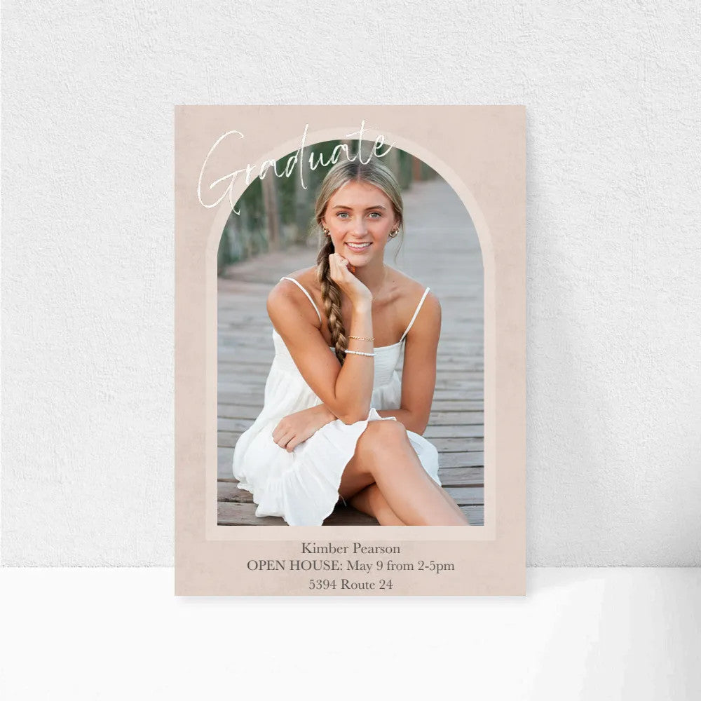 5x7 Single Sided Flat Card - GRAD (Simple Grad Arch-2)