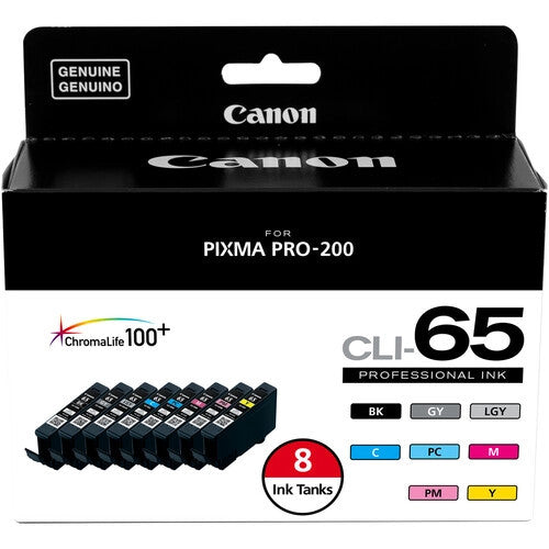 Canon CLI-65 Ink for the PIXMA PRO-200 Series Printer Value Pack