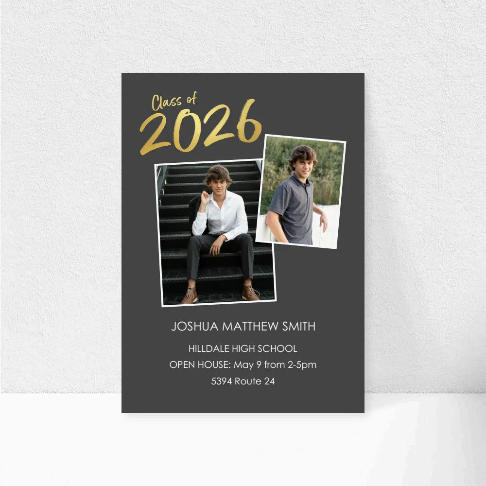 5x7 Single Sided Flat Card - GRAD (Gold Class Of-1)