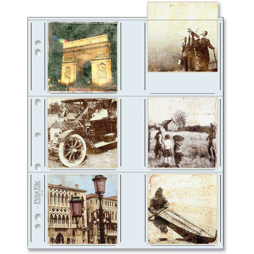 Print File 33-12P Archival Storage Page for 12 Prints (3.5 x 3.5", 25-Pack)