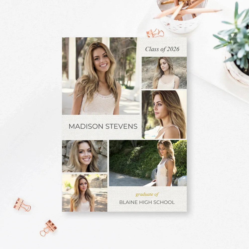 5x7 Double Sided Flat Card - GRAD (Grad Collage-1)