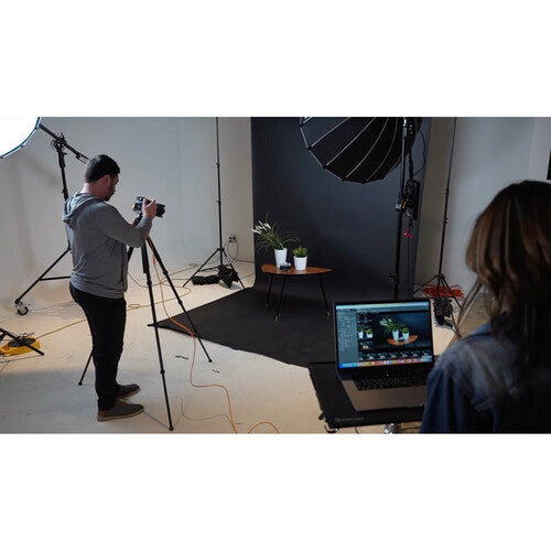 Tether Tools TetherPro 10G USB-C to USB-C, Right Angle Adapter "Pigtail", 20", High-Visibility Orange, 60W PD