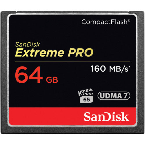 SanDisk 64GB Extreme PRO CompactFlash Memory Card (160 MB/s)