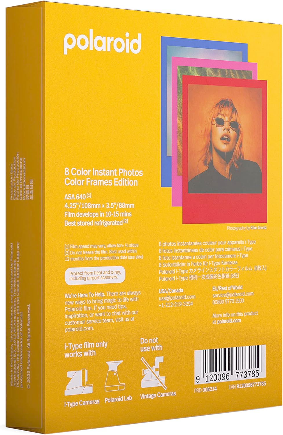 Polaroid Instant Film (8 Exposures) i-Type Color with Colored Frames