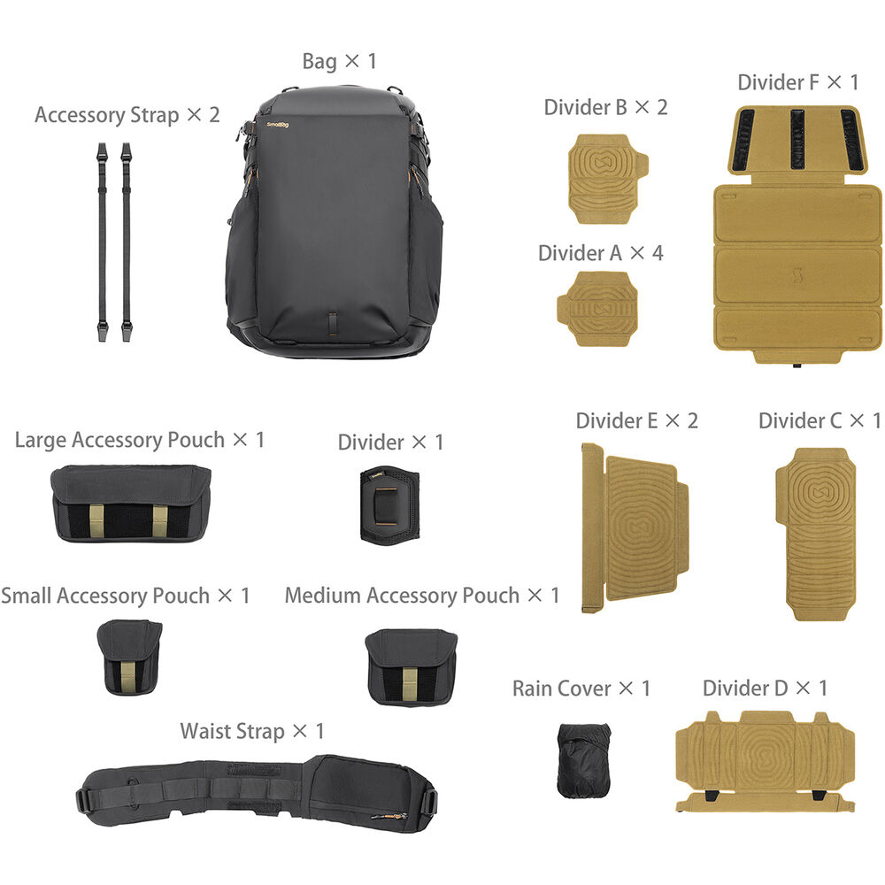SmallRig Professional Outdoor Backpack (Black, 25L)