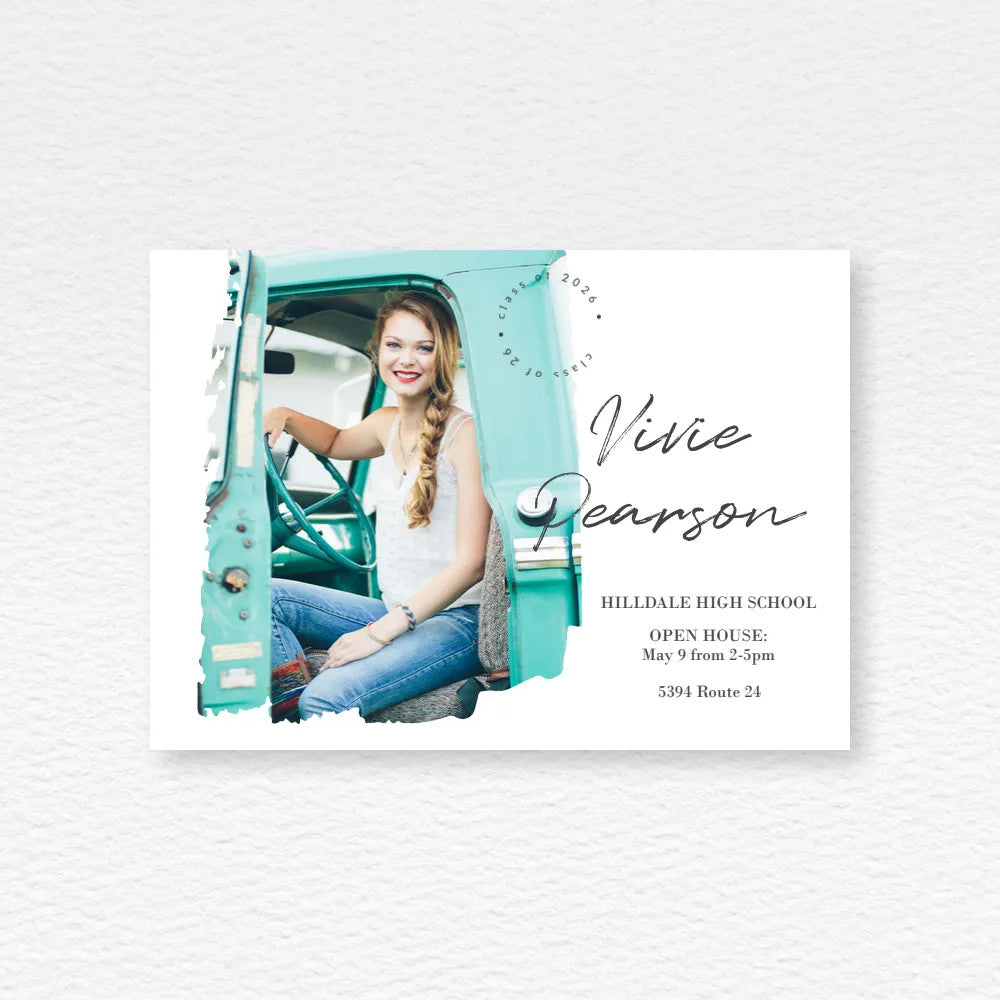 7x5 Single Sided Flat Card - GRAD (Class of Badge)