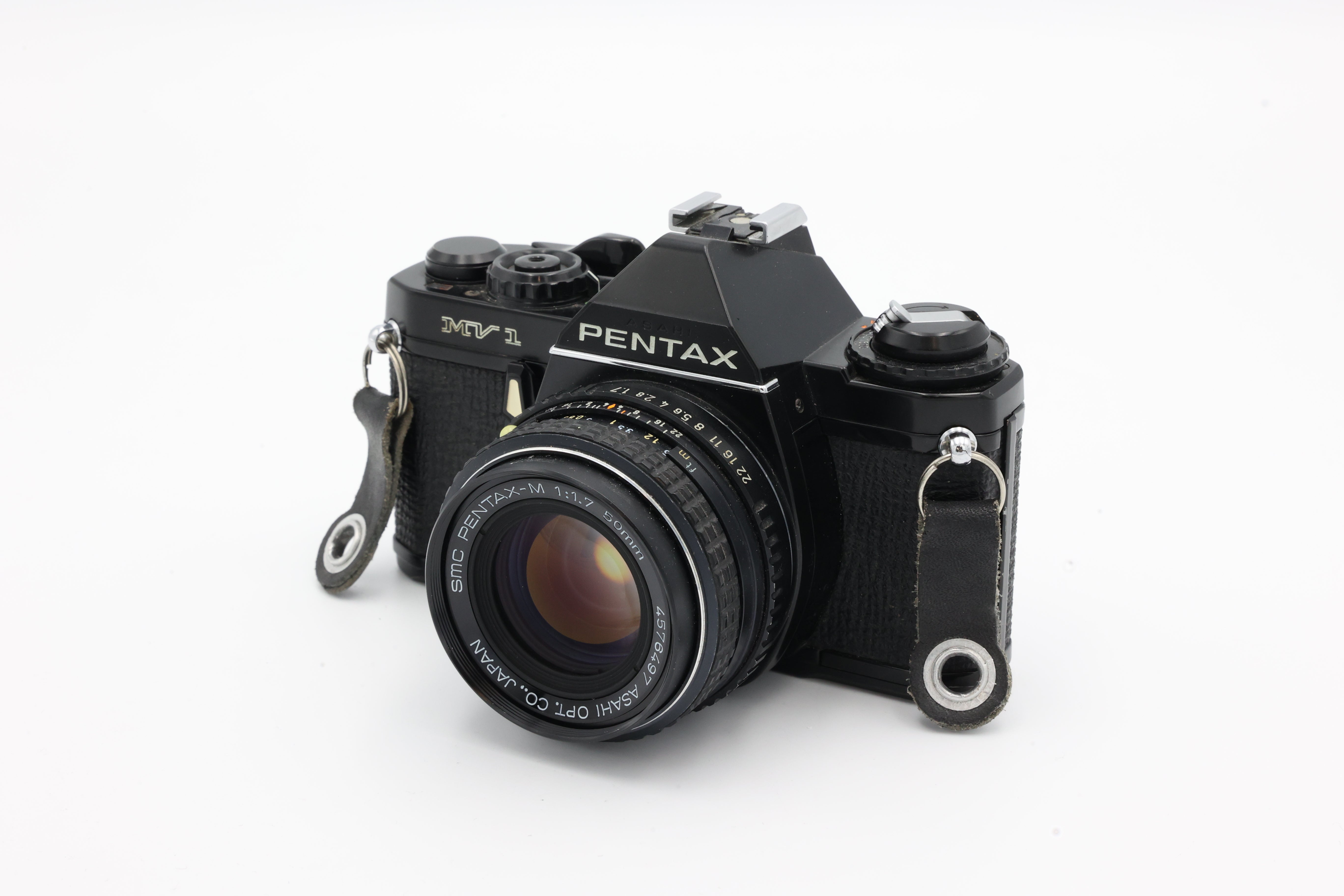 USED Pentax MV-1 Film Camera w/ 50mm f/1.7 Lens (#1734887+4576497ACP)