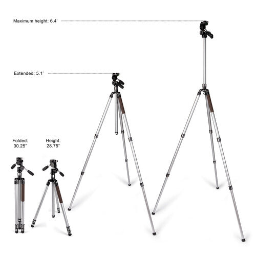 ProMaster Epoch 328/4W Aluminum Tripod with Pan/Tilt Head