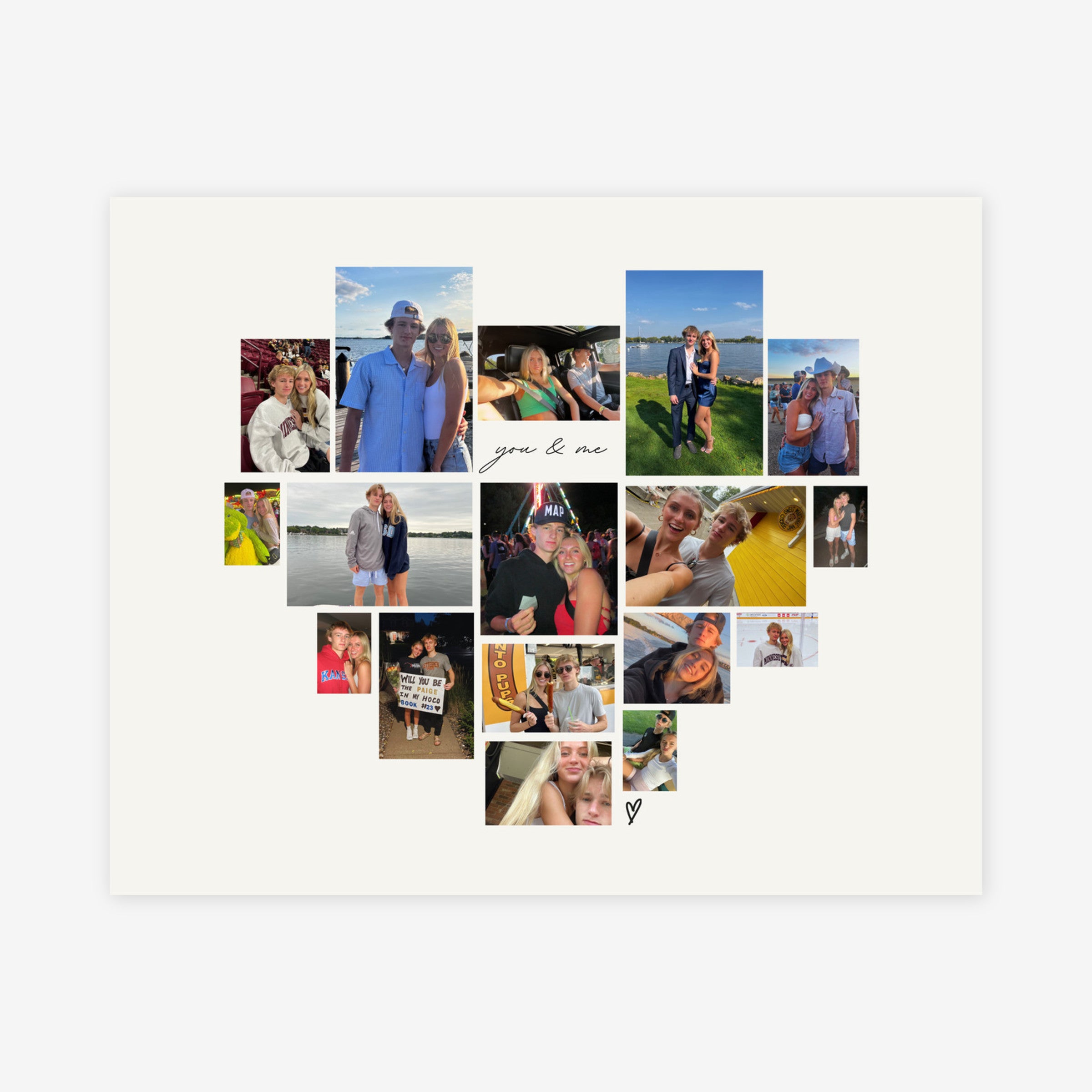 20x16 Heart Collage Print