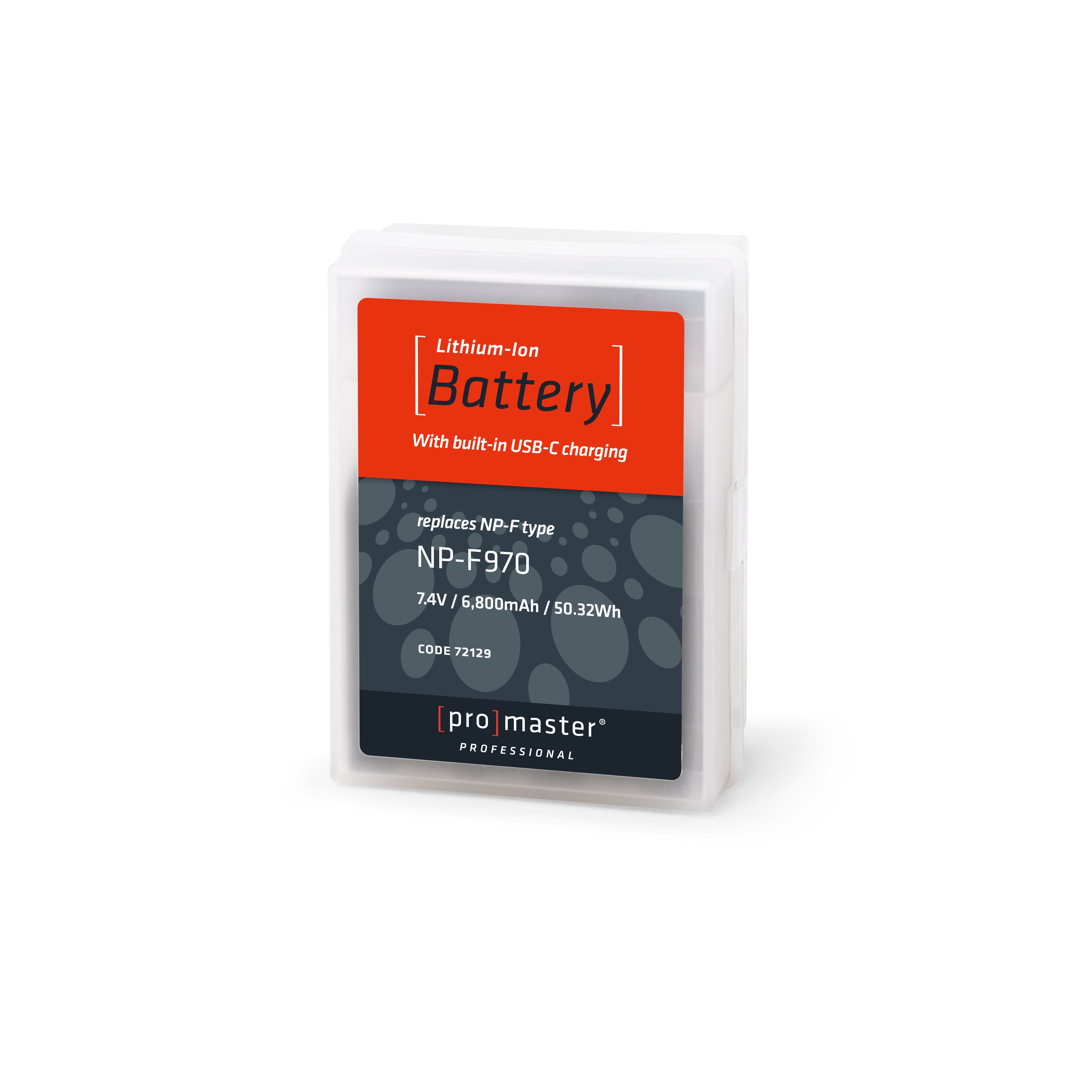 ProMaster Li-ion Battery for Sony NP-F970 with USB-C Charging