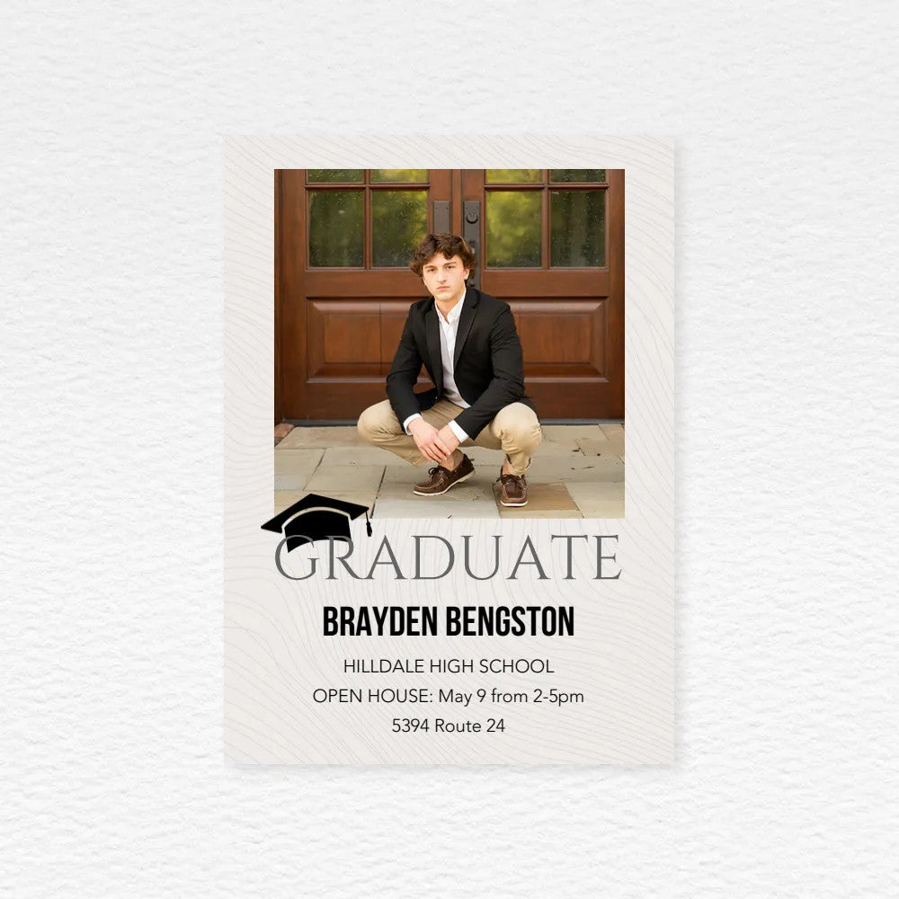 5x7 Single Sided Flat Card - GRAD (Grad Cap-2)