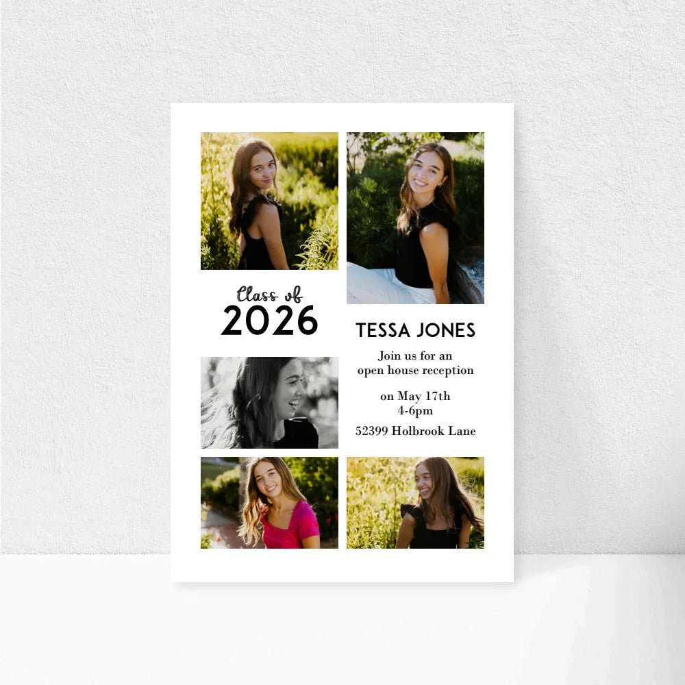 5x7 Double Sided Flat Card - GRAD (Class of Collage-1)