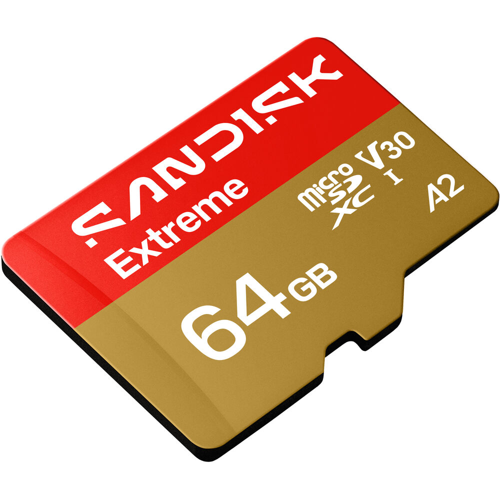 SanDisk 64GB Extreme UHS-I V30 microSDXC Memory Card