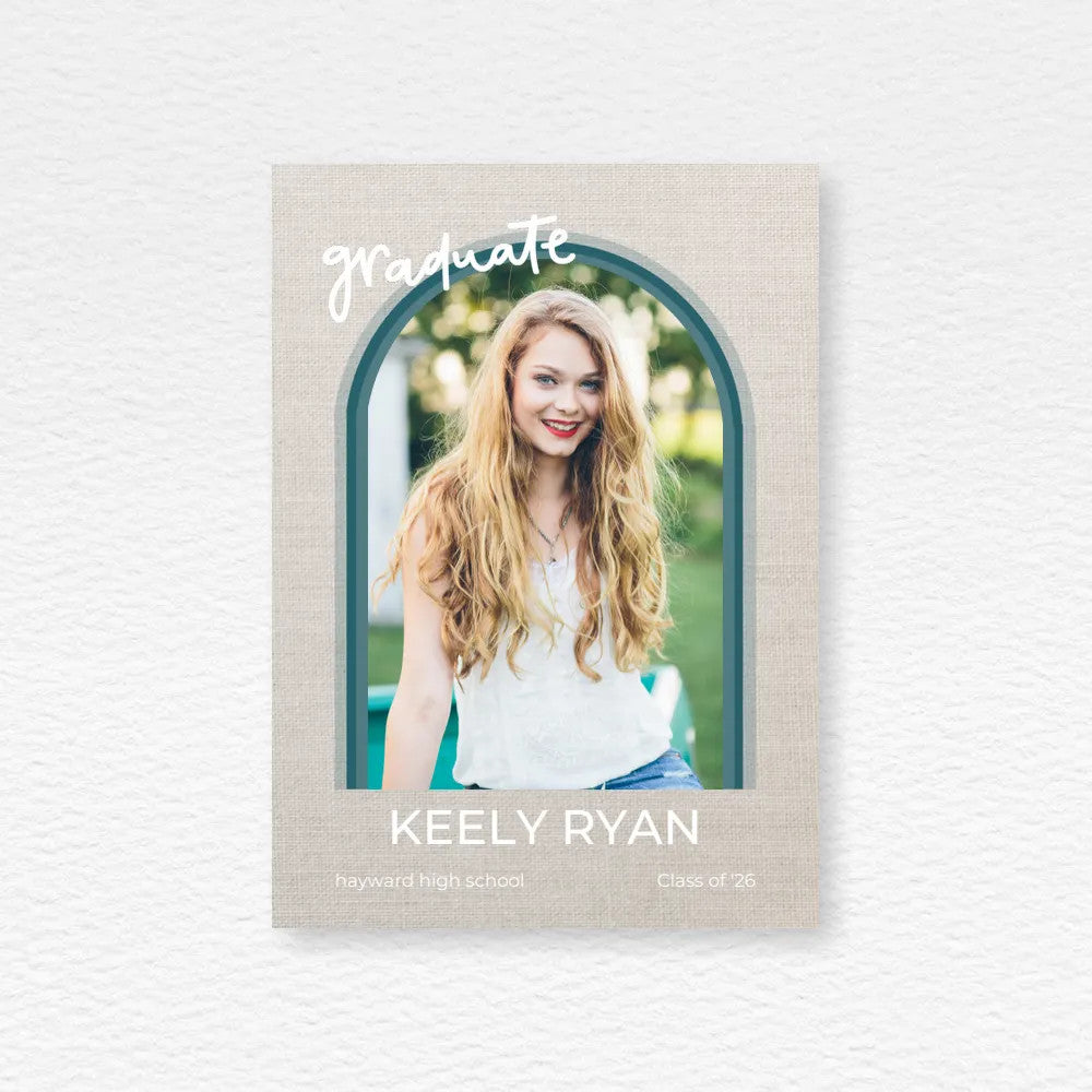 5x7 Double Sided Flat Card - GRAD (Graduate Arch-1)