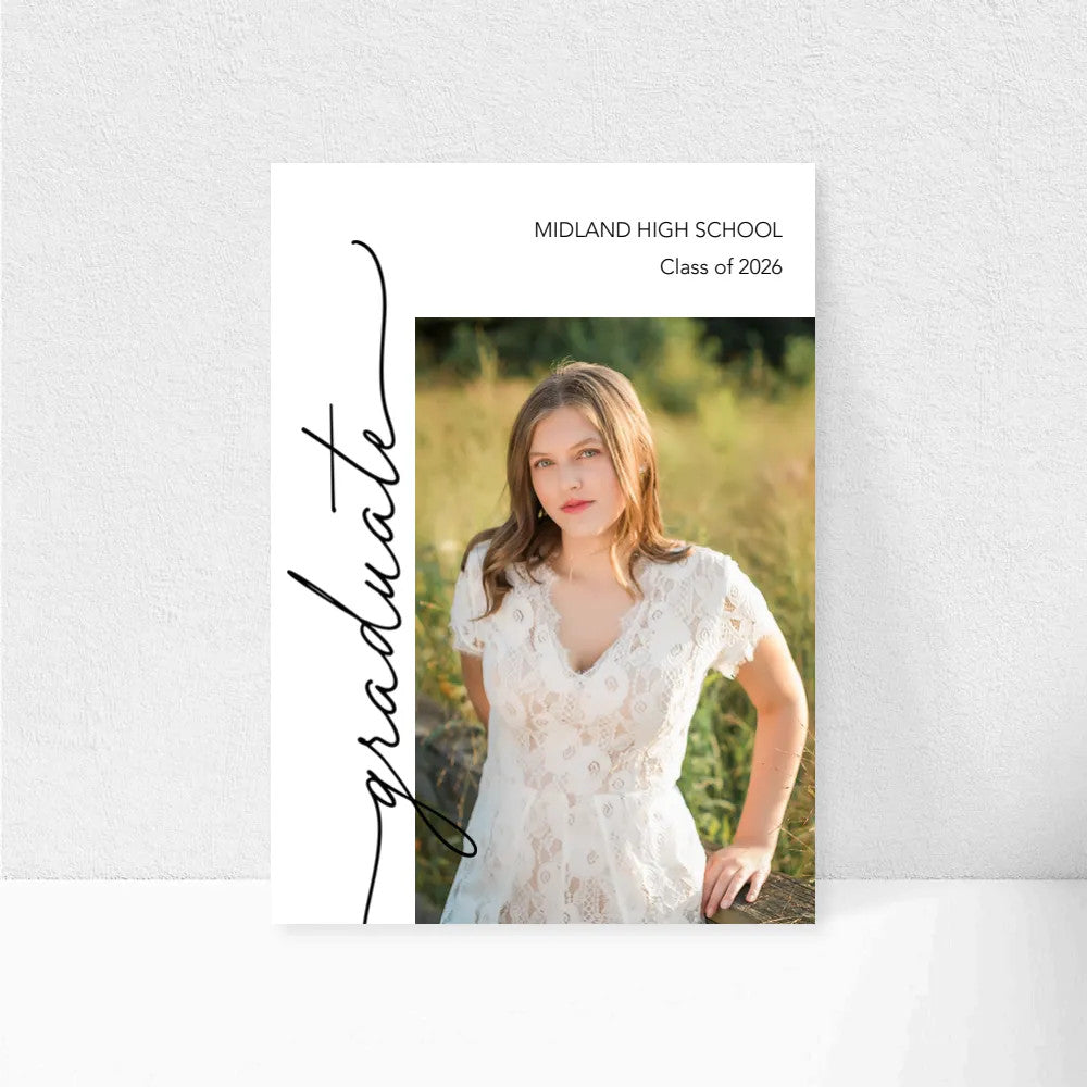 5x7 Double Sided Flat Card - GRAD (Graduate Script-1)