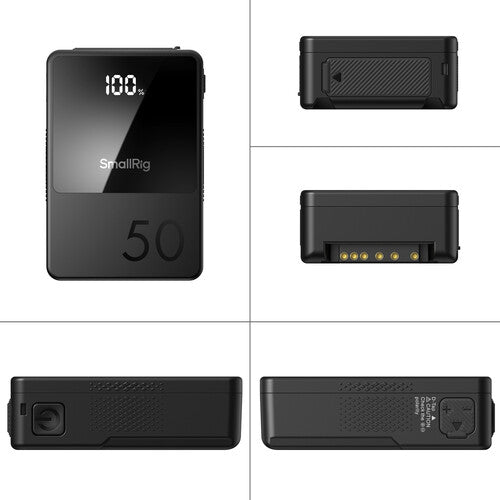 SmallRig VB50 Mini V-Mount Battery (50Wh, Black)