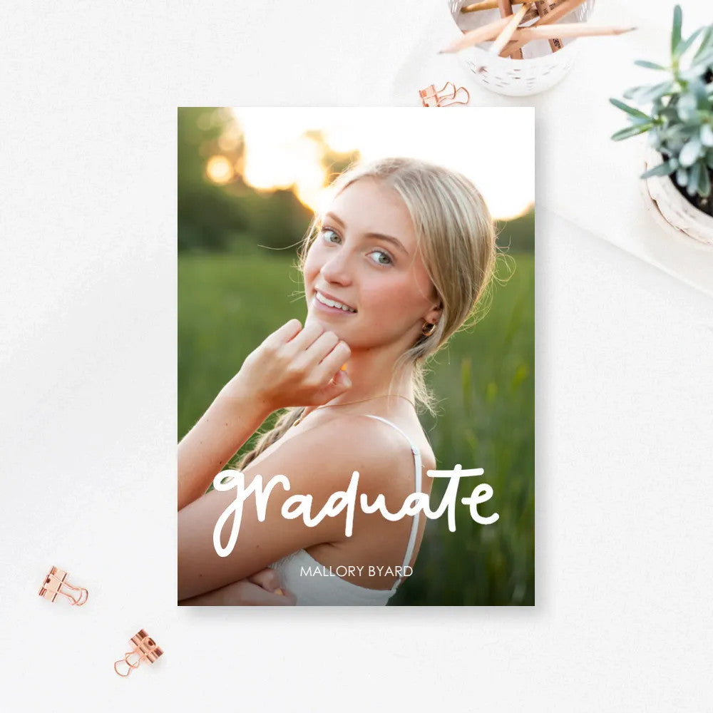 5x7 Double Sided Flat Card - GRAD (graduate-3)