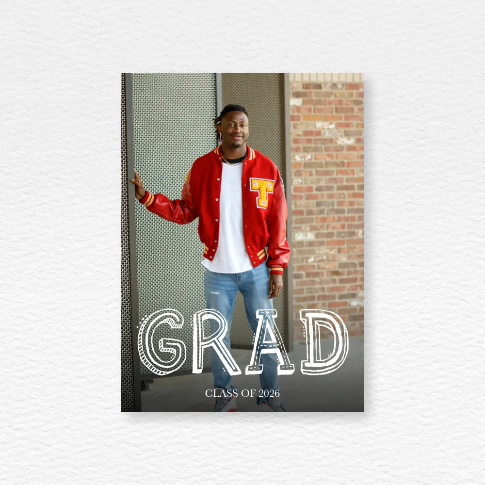 5x7 Double Sided Flat Card - GRAD (GRAD-1)