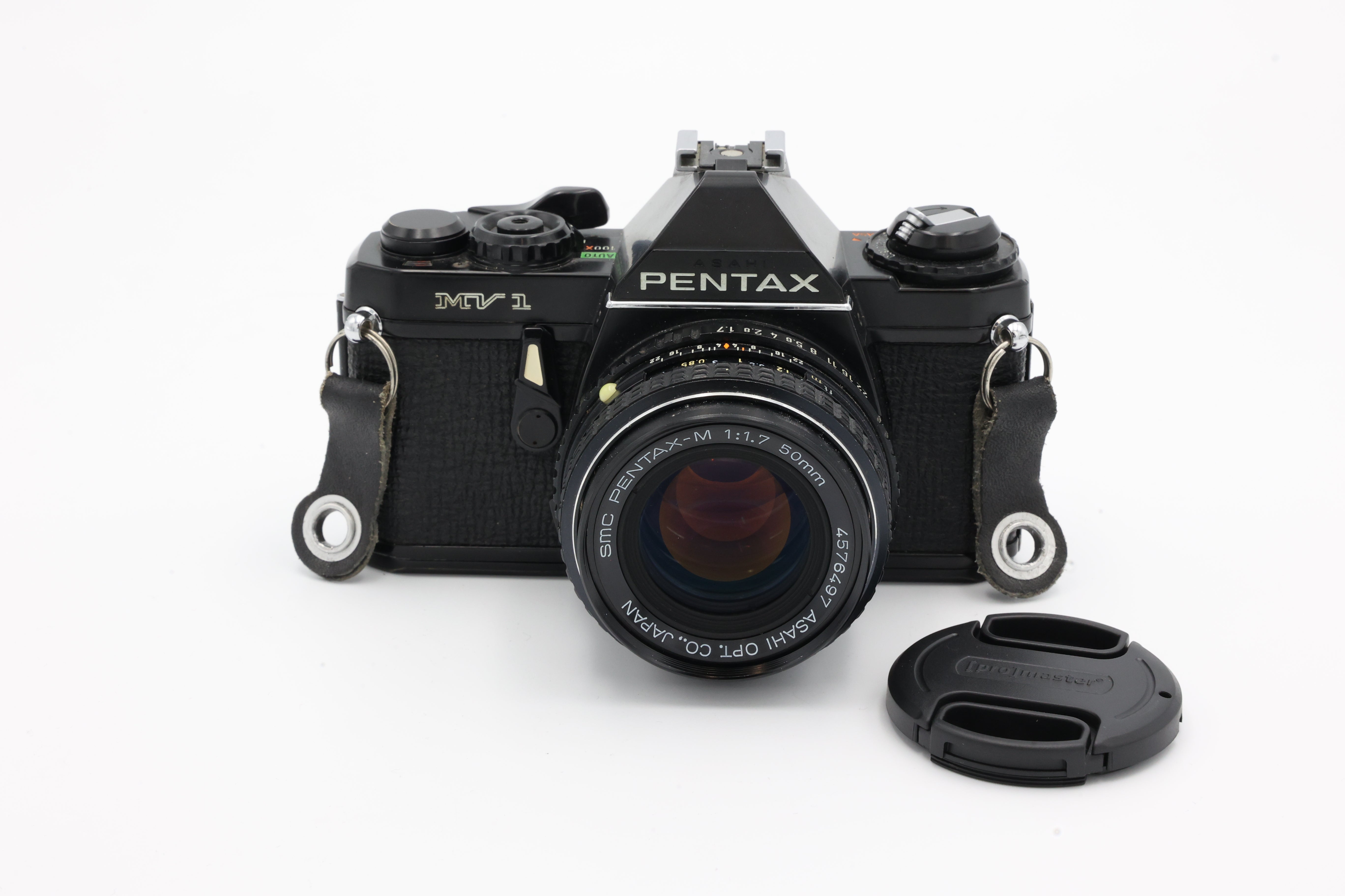 USED Pentax MV-1 Film Camera w/ 50mm f/1.7 Lens (#1734887+4576497ACP)