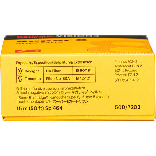 Kodak VISION3 50D Color Negative Film #7203 (Super 8, 50' Roll)