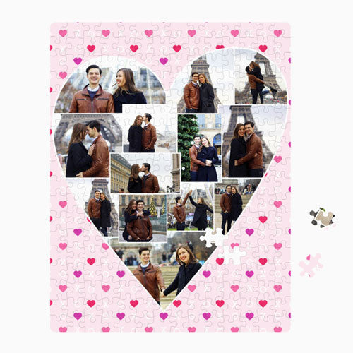 Puzzle 252 Piece - 10.5” x 13.5” Vertical (Heart Collage)