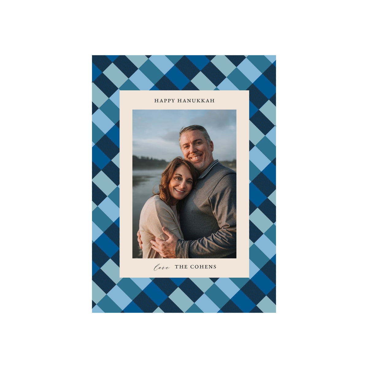 Holiday Greeting Cards - Blue-Green Pattern