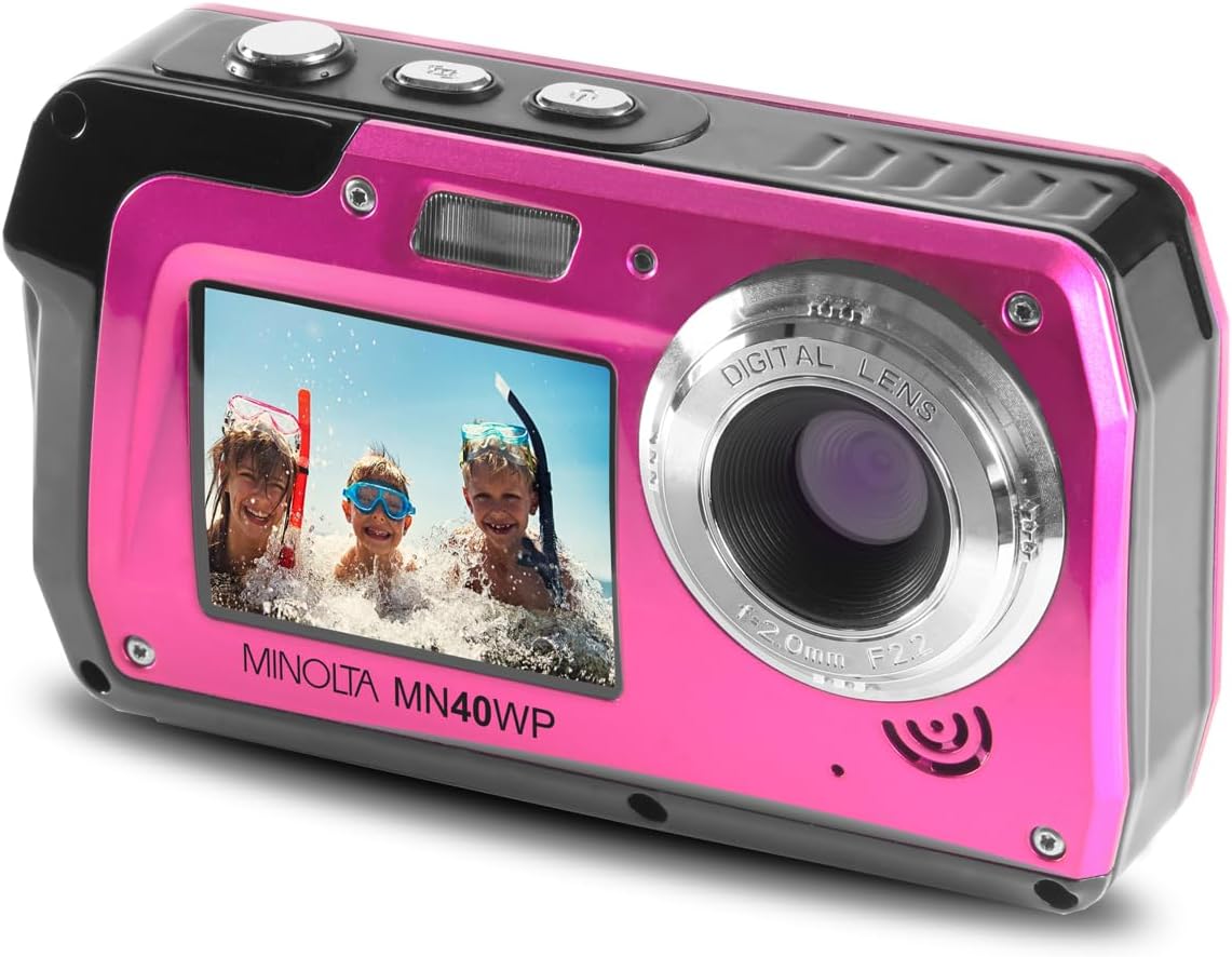 Minolta MN40WP Waterproof Digital Camera (Pink)