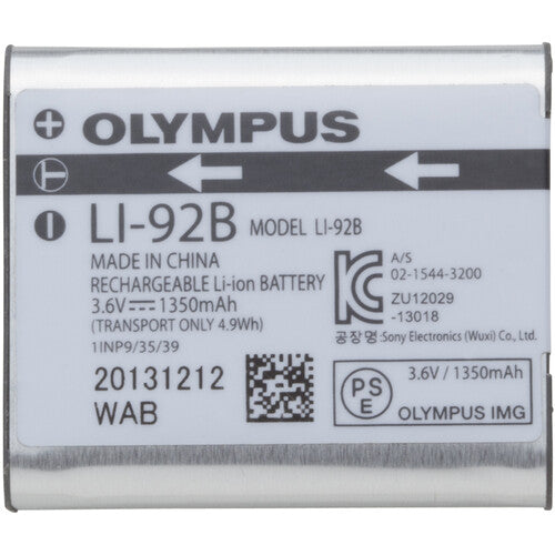 Olympus LI-92B Lithium-Ion Rechargeable Battery (3.6V/1350M)