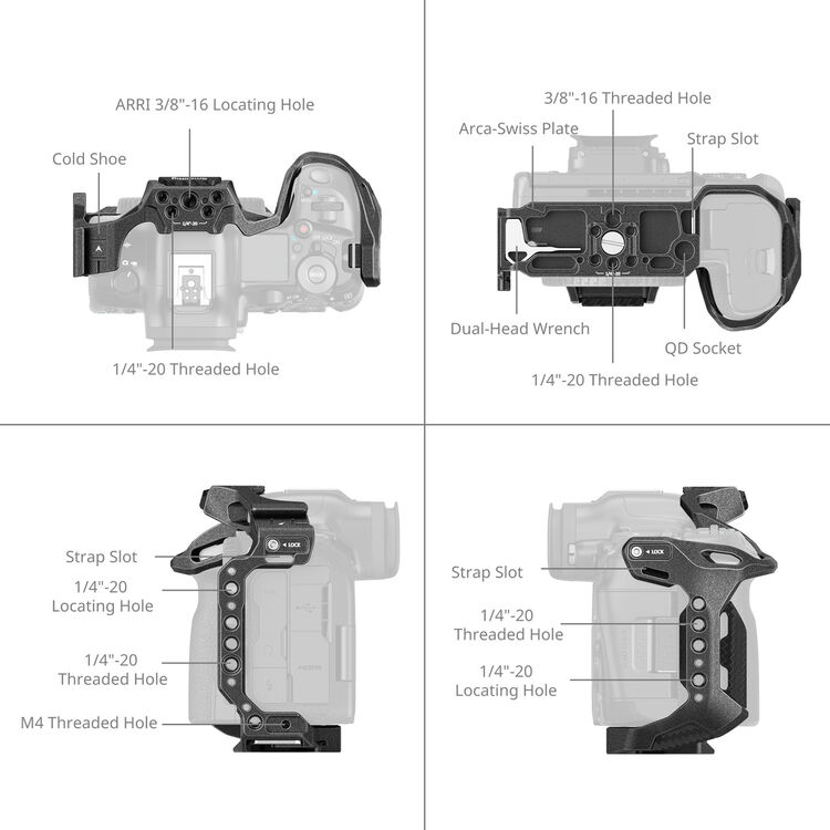 SmallRig Black Mamba Camera Cage for Canon EOS R5 Mark II