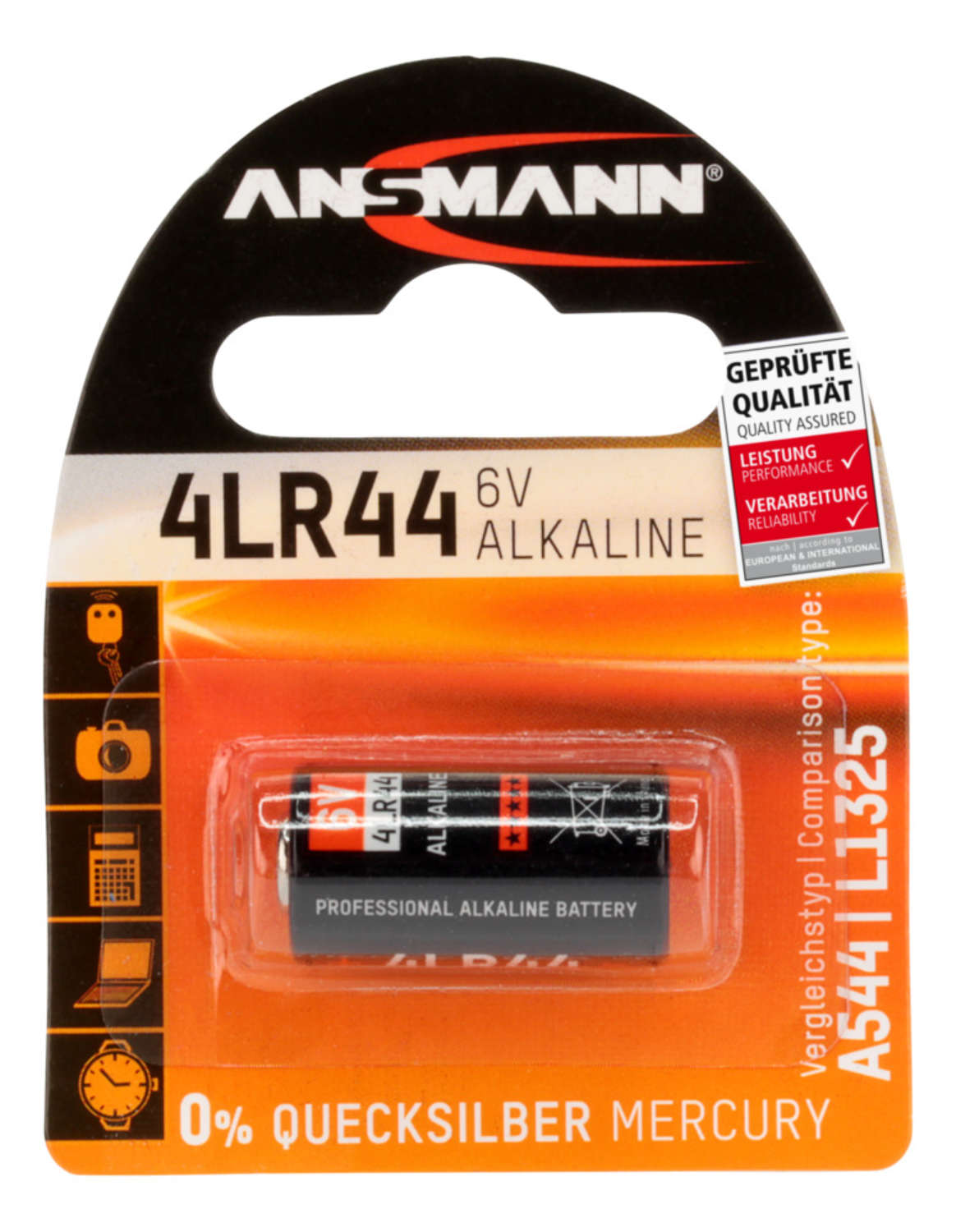 Ansmann A544 (4LR44, PX28A, V28PX) 6V Alkaline Battery