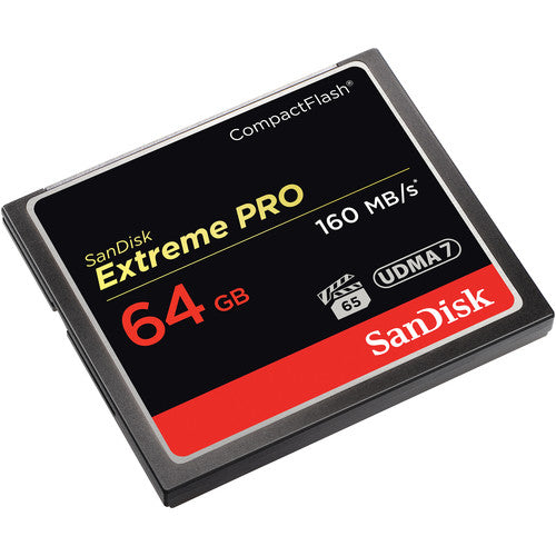 SanDisk 64GB Extreme PRO CompactFlash Memory Card (160 MB/s)