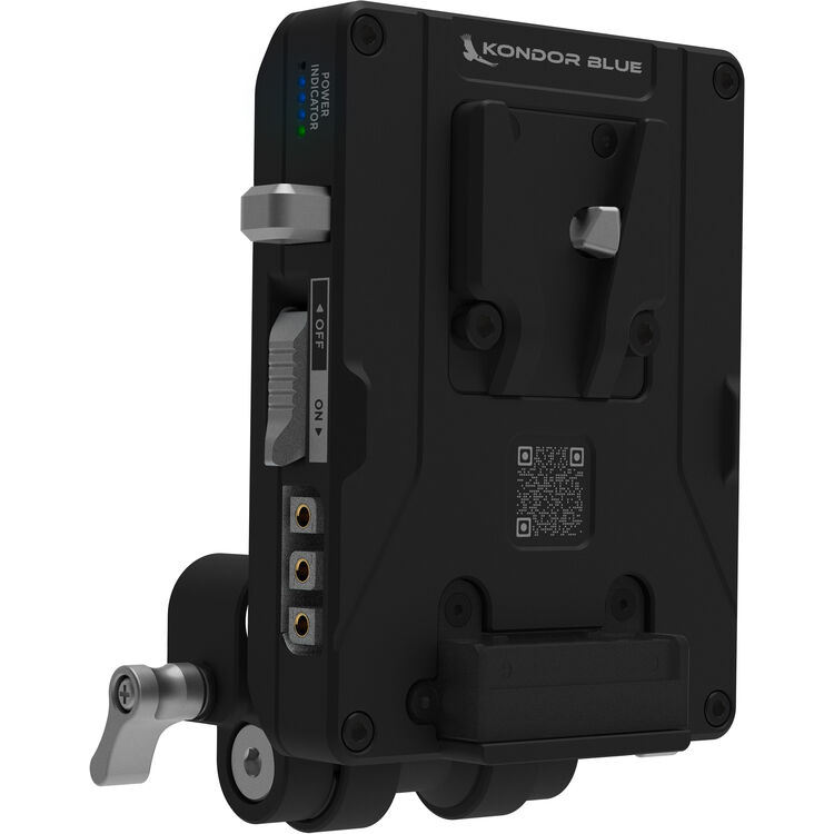 Kondor Blue Pro Battery Plate with Swiveling Rod Block (V-Mount)