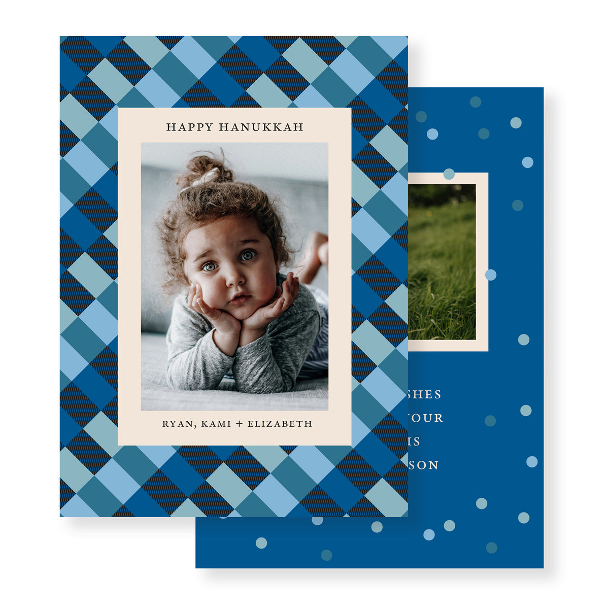 Holiday Greeting Cards - Blue-Green Pattern