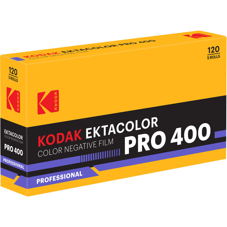 Kodak Ektacolor Pro 400 Color Negative 120 Film - Box (5 Rolls)