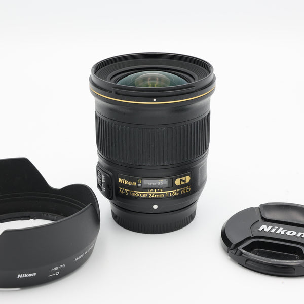 USED Nikon AF-S NIKKOR 24mm F/1.8G ED N Lens (#216926ACP)