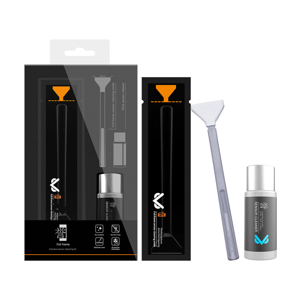 VSGO Sensor Cleaning Kit for Full-Frame Cameras (12 Swabs + Solution)