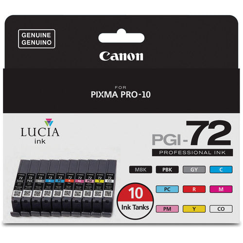 Canon PGI-72 Ink for the PIXMA PRO-10 Printer Value Pack