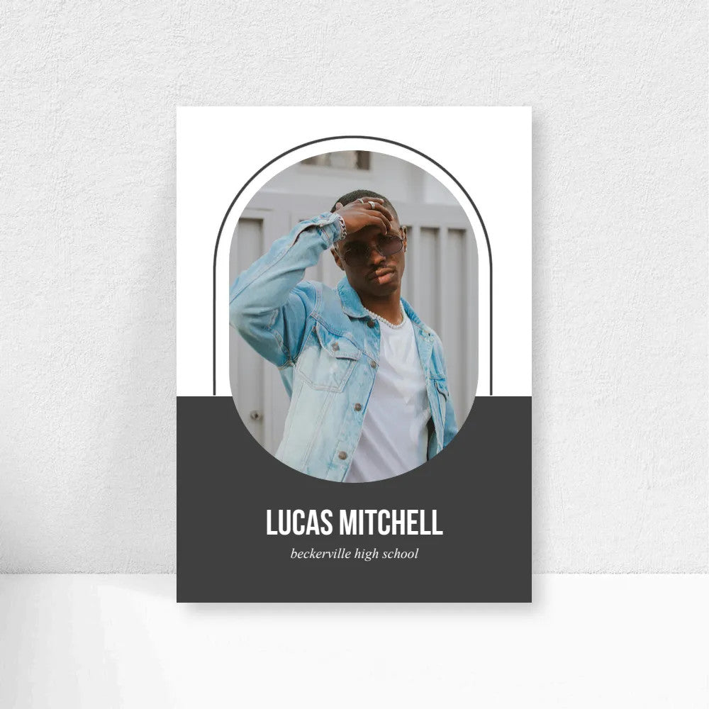 5x7 Double Sided Flat Card - GRAD (Oval Grad-1)