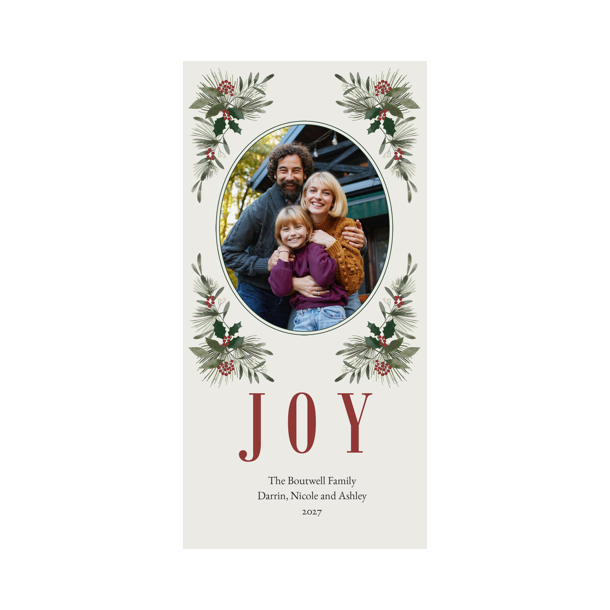 Holiday Greeting Cards - Evergreen Frame