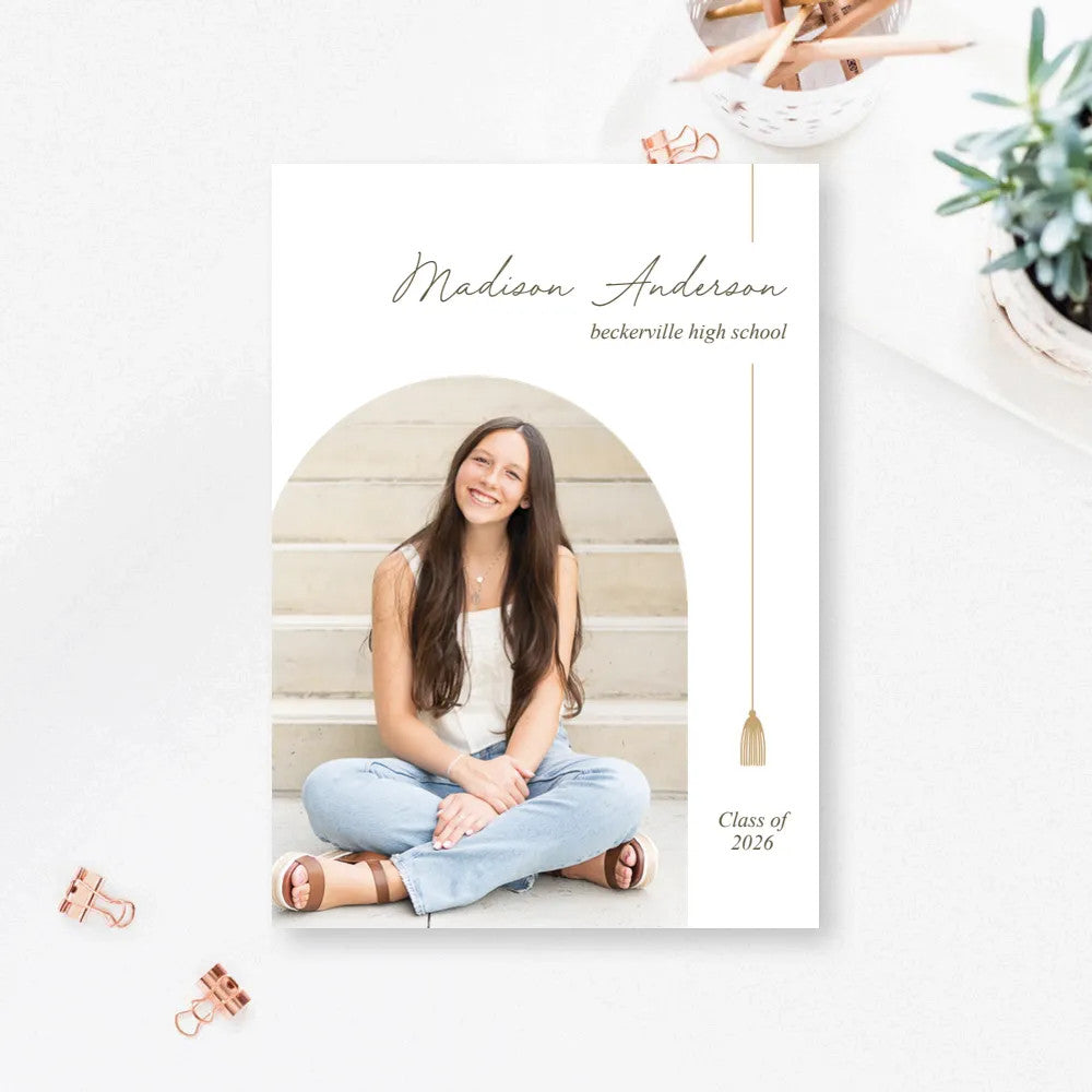 5x7 Double Sided Flat Card - GRAD (Tassel-1)