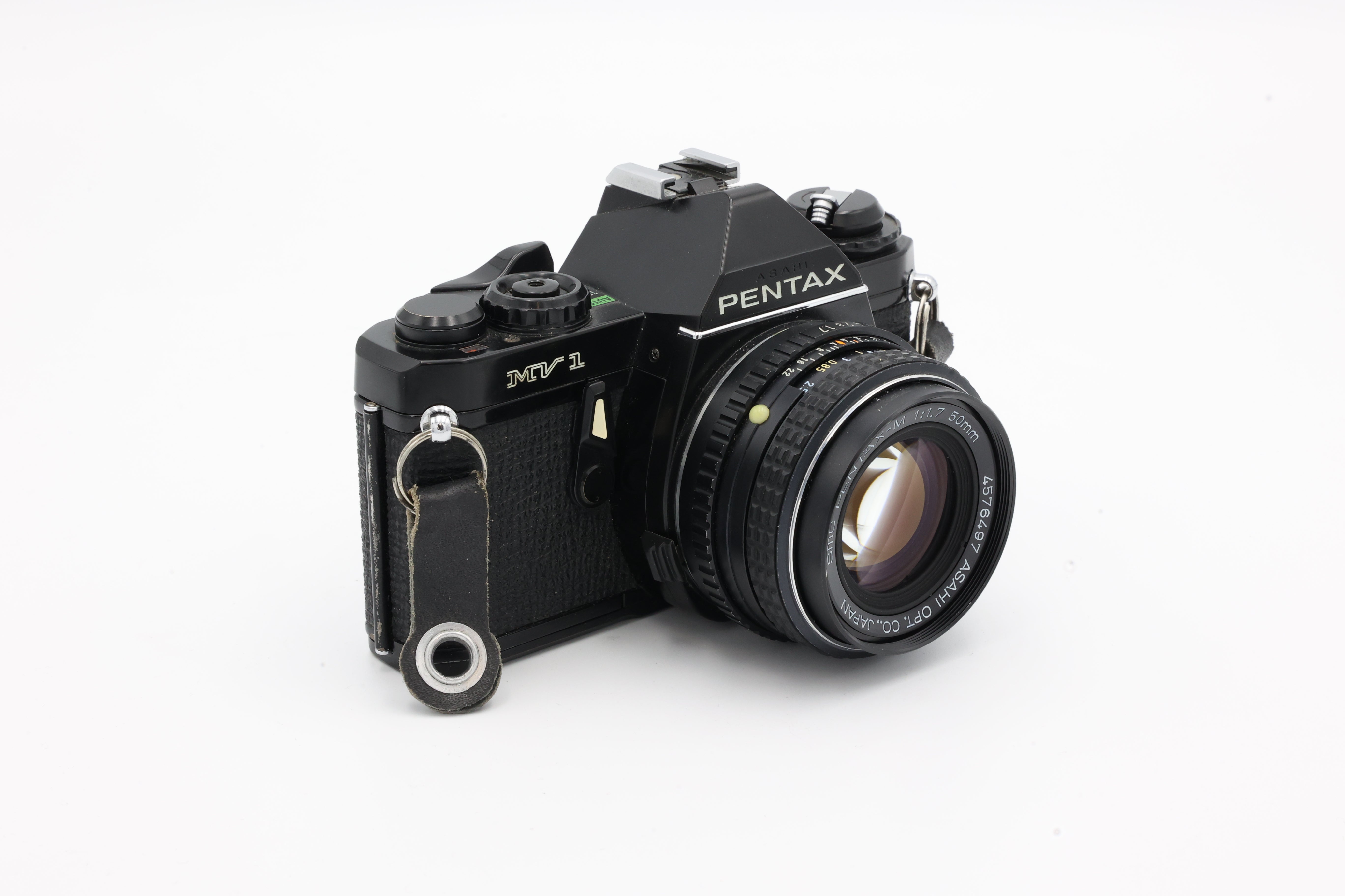 USED Pentax MV-1 Film Camera w/ 50mm f/1.7 Lens (#1734887+4576497ACP)