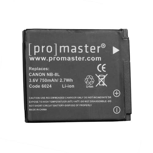 Promaster Canon NB-8L Battery (3.6V/750M)